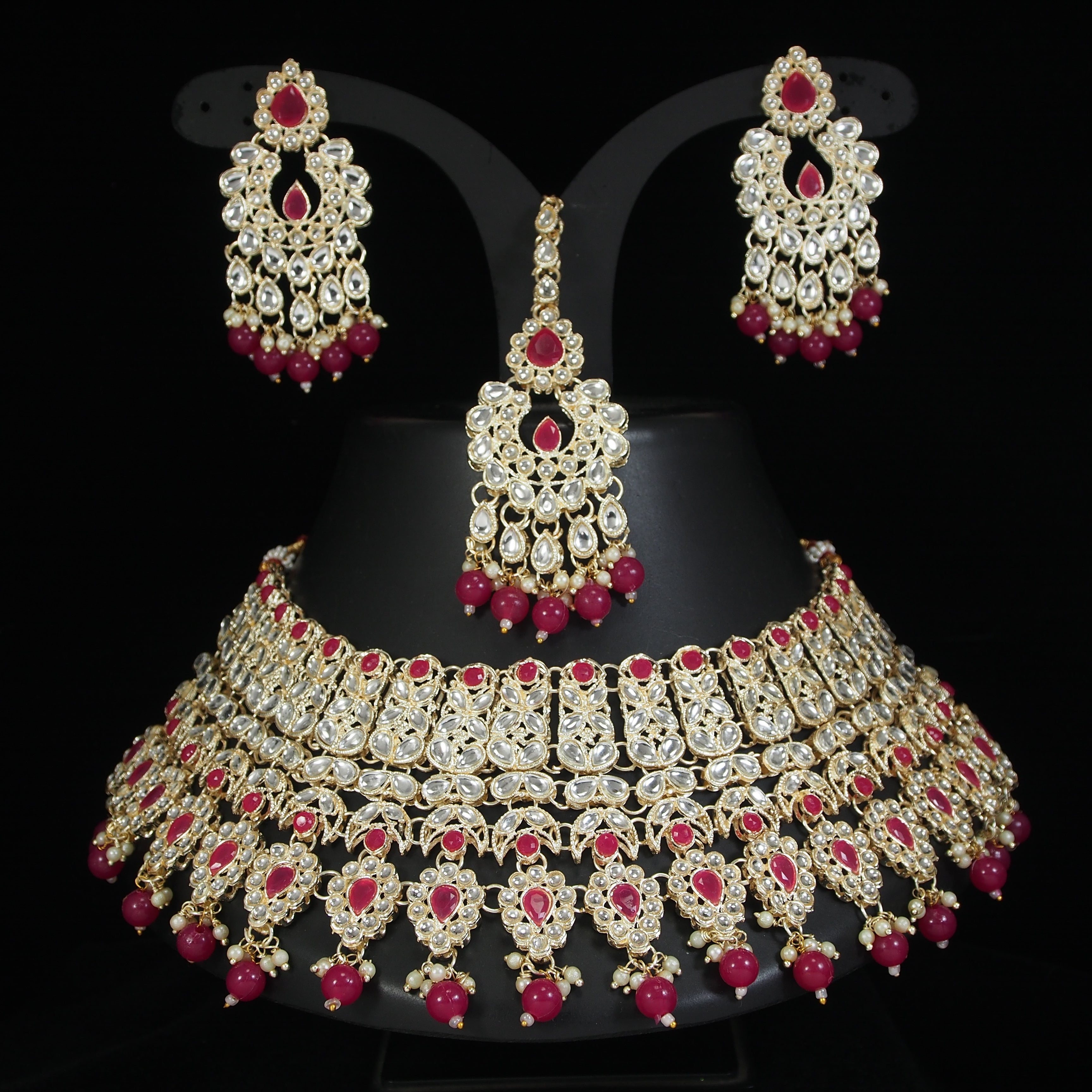 Choker CZ Stone Choker Jewellery Set